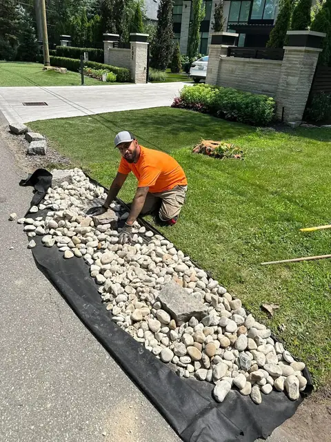 Complete landscape transformation in Caledon Ontario